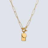 Sára Elegantní Obdélníkový Náhrdelník Minimalistický