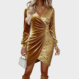 Brisa – Glamourní maxi šaty s draped efektem