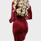 Brisa – Glamourní maxi šaty s draped efektem