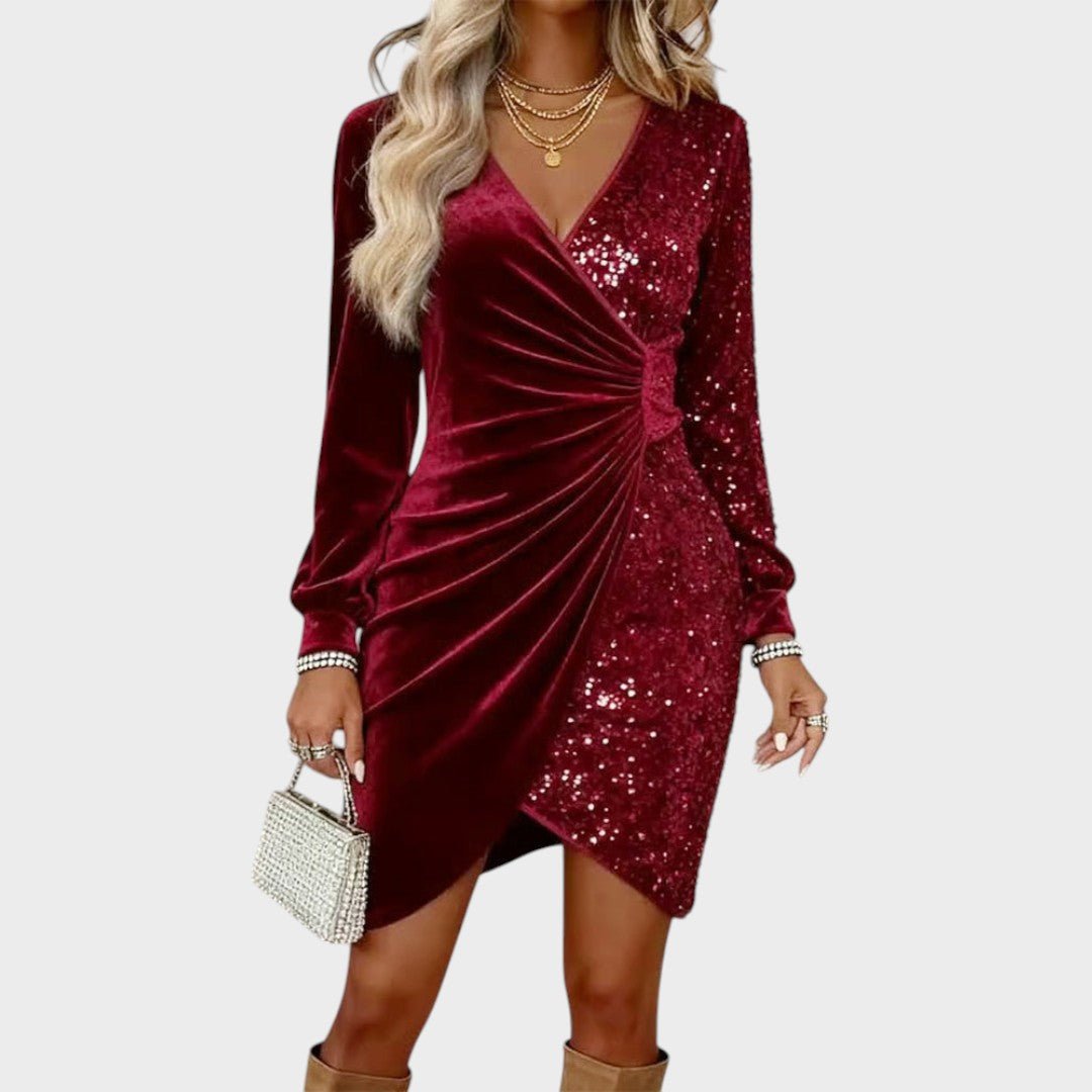 Brisa – Glamourní maxi šaty s draped efektem