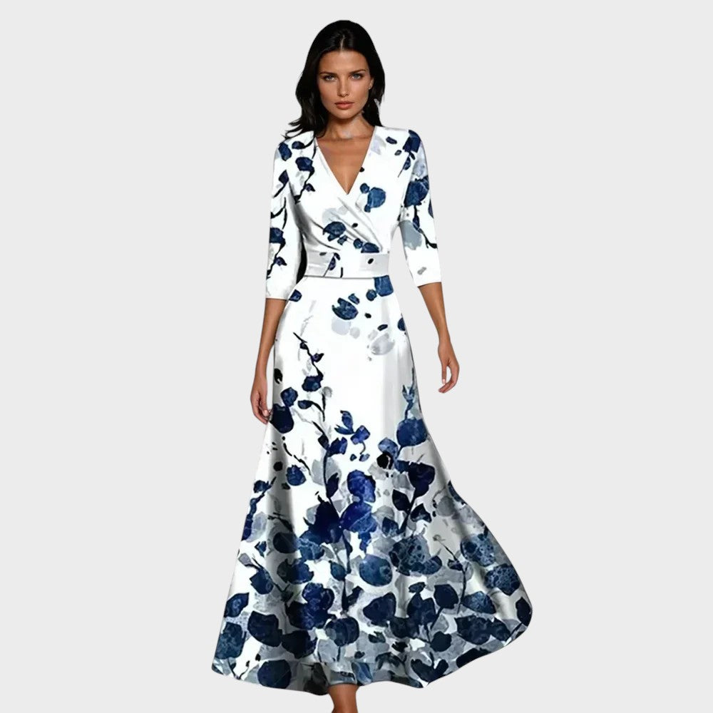 Lara – Elegantní a pohodlné květinové maxi šaty