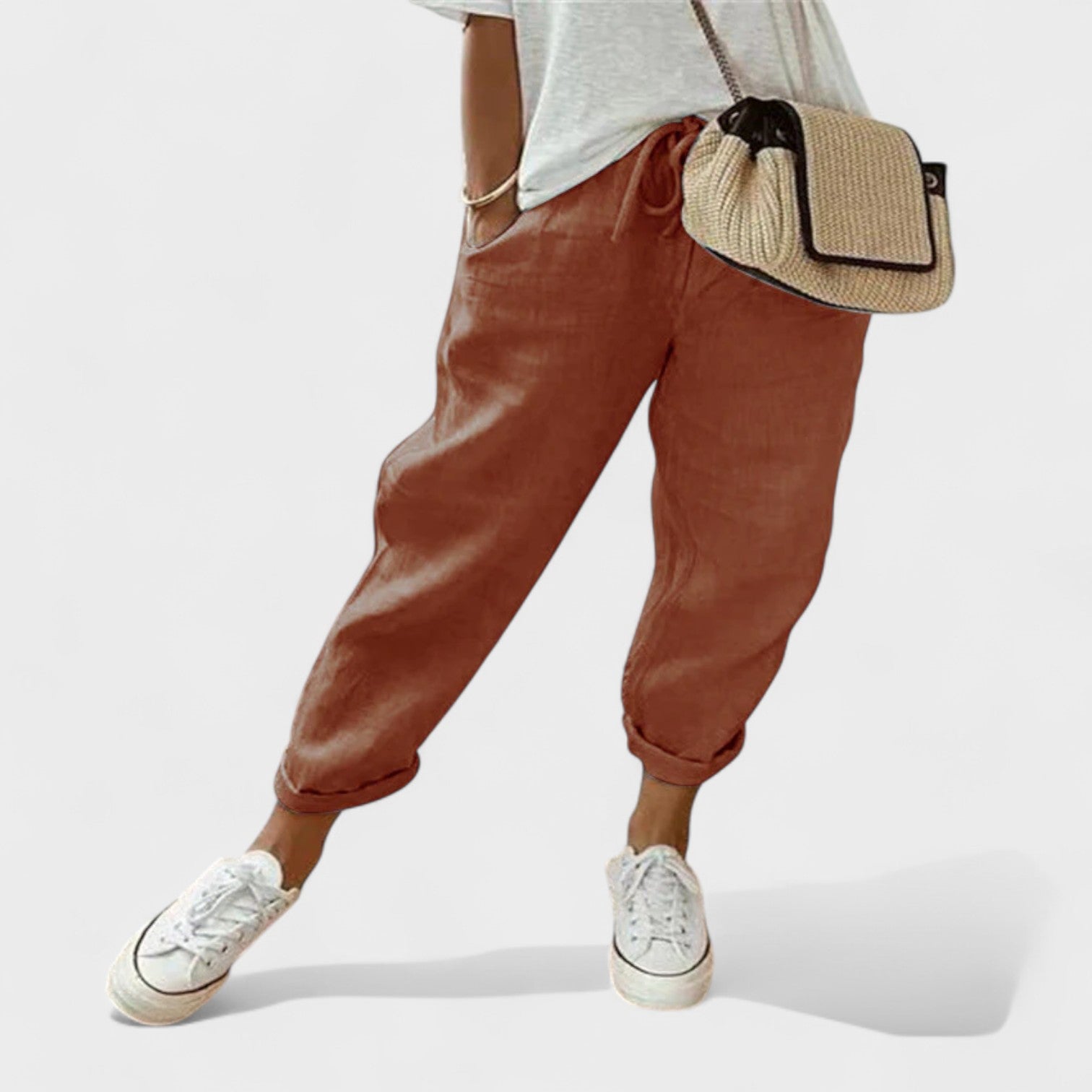 Františka – Moderní a casual lněné kalhoty