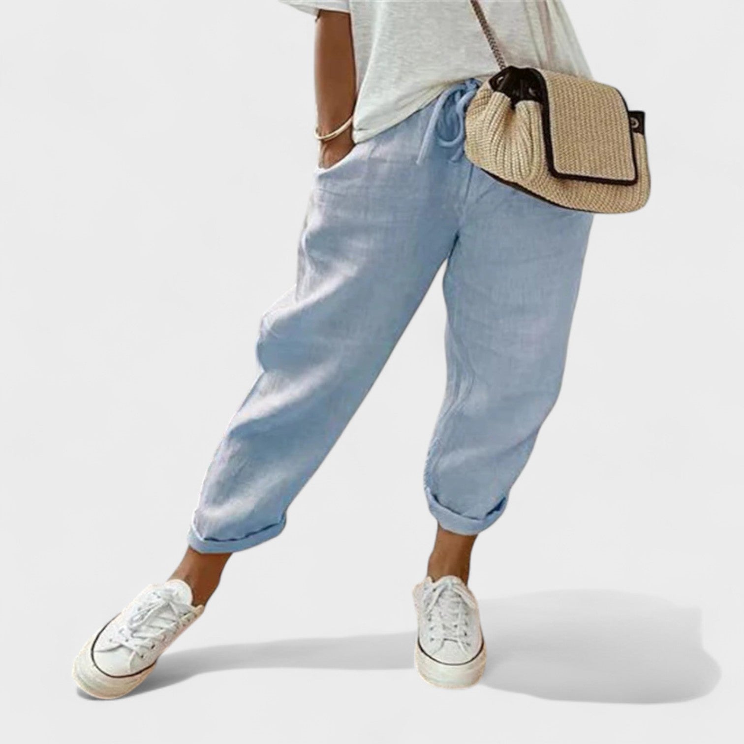 Františka – Moderní a casual lněné kalhoty