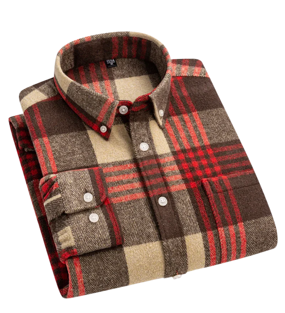 Gaspar - Camisa de Flanela Masculina com Estampa