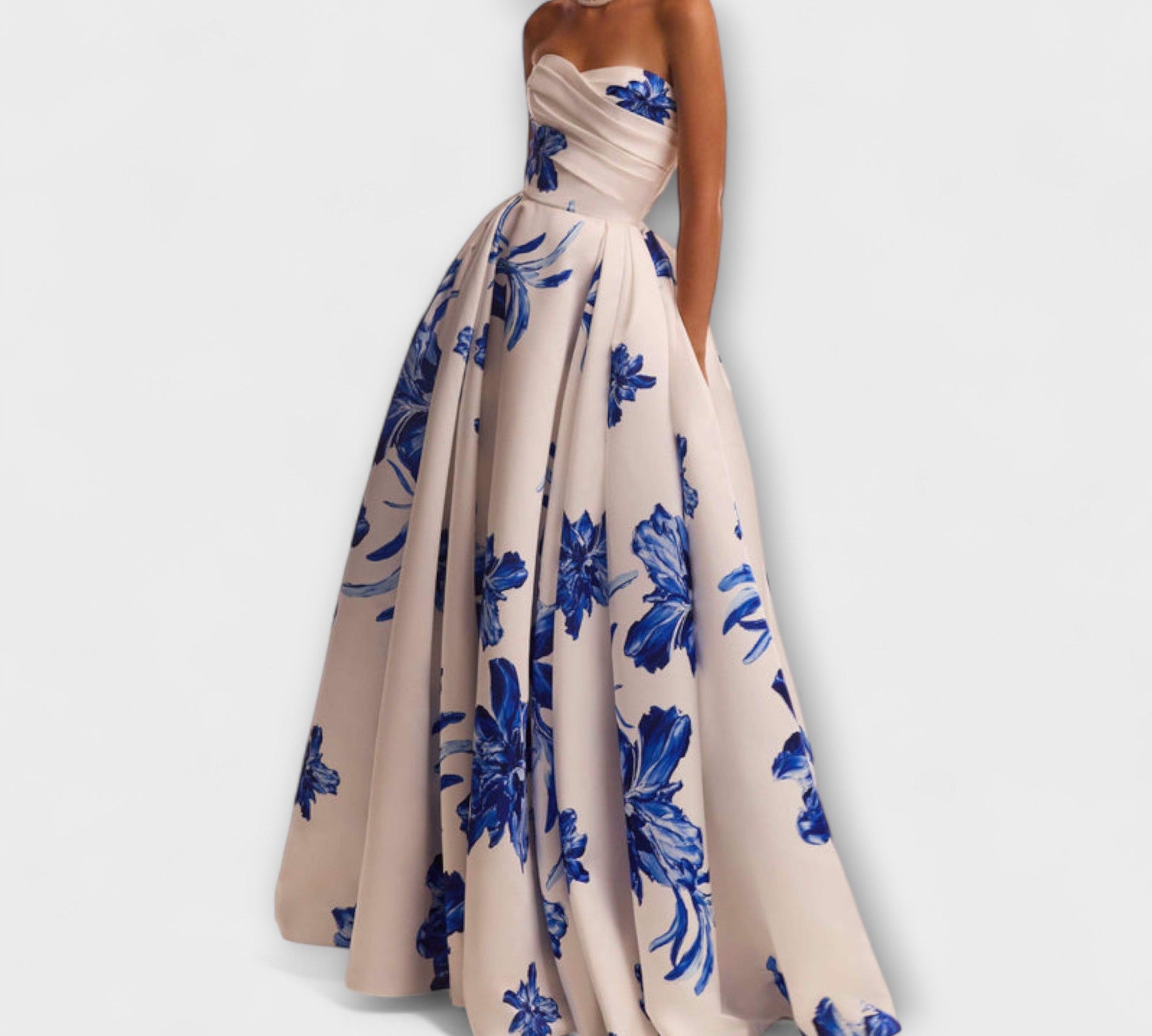 Rosalie - Chic off-shoulder květinové maxi šaty