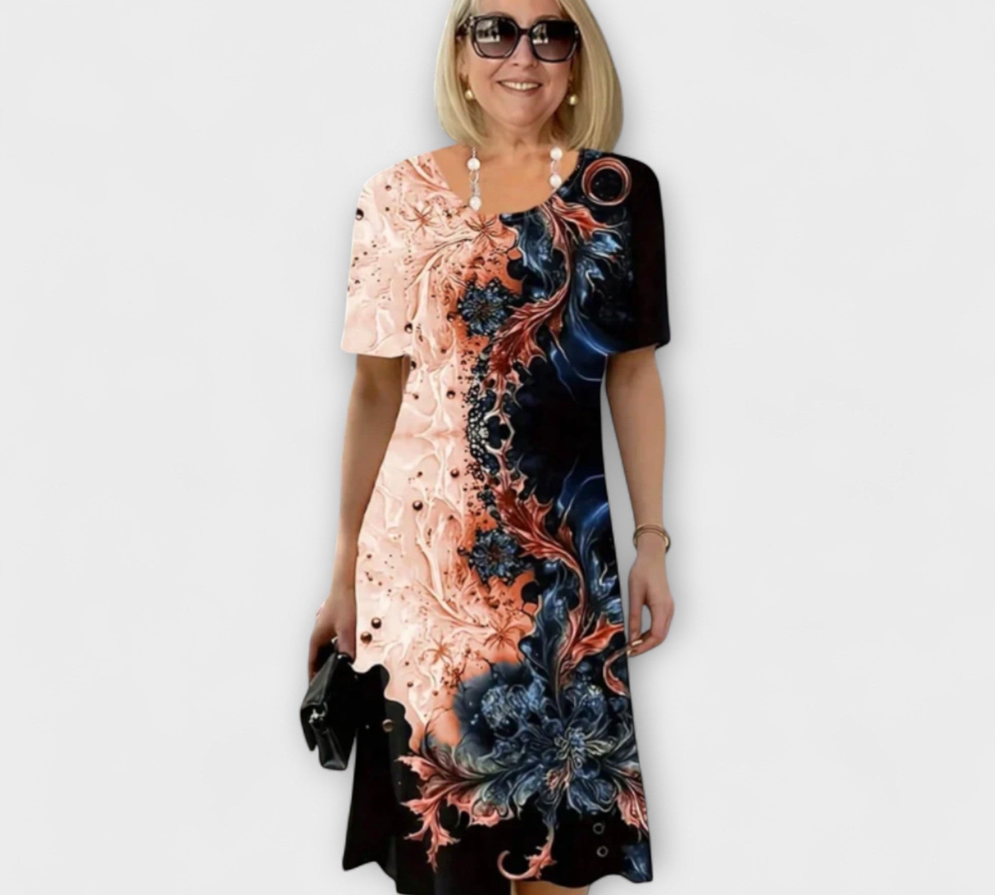 Barbara - Summer Dress with Floral Pattern