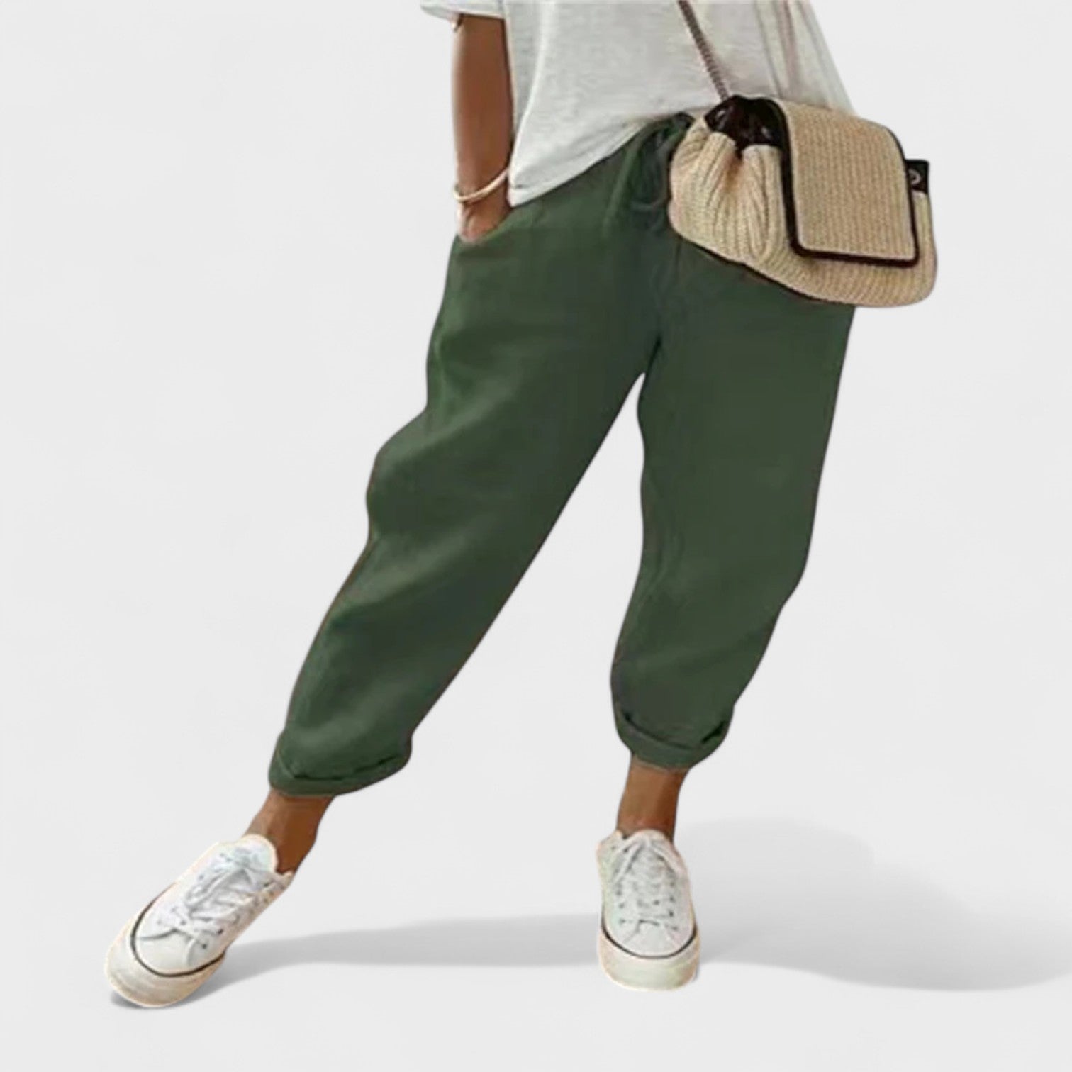 Františka – Moderní a casual lněné kalhoty