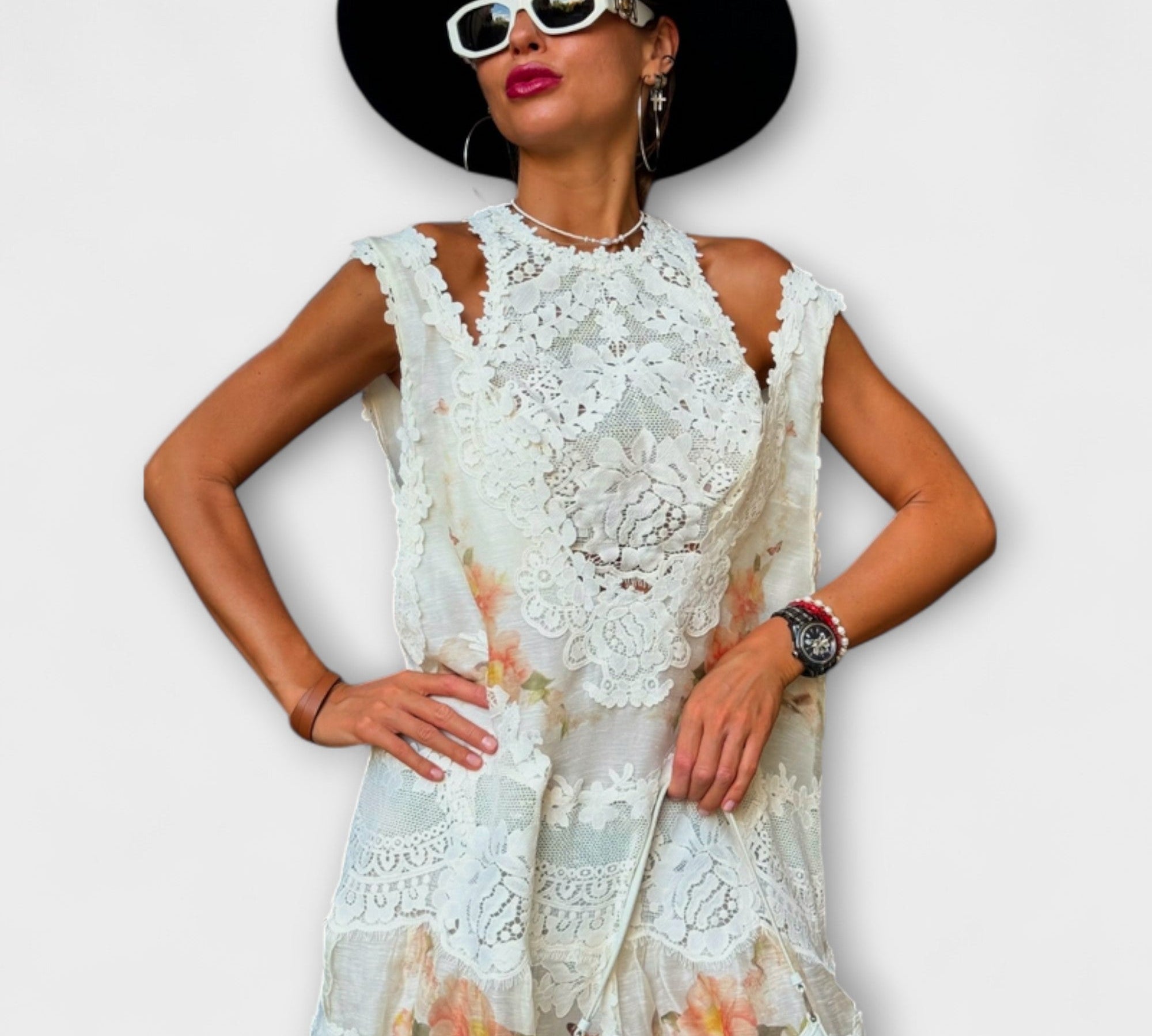 Lottie - Elegantní Maxi Šaty s Krajkou Kelly
