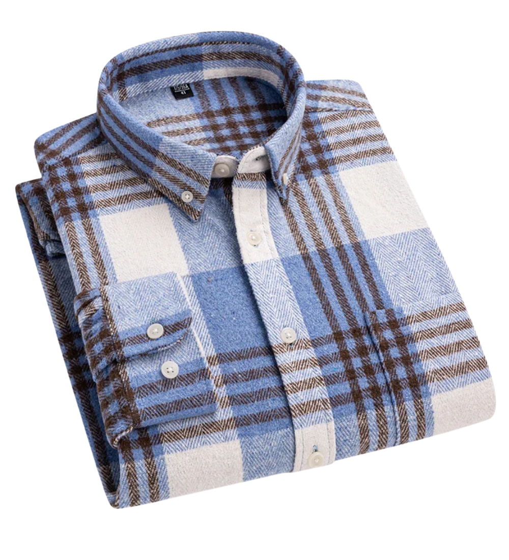 Gaspar - Camisa de Flanela Masculina com Estampa