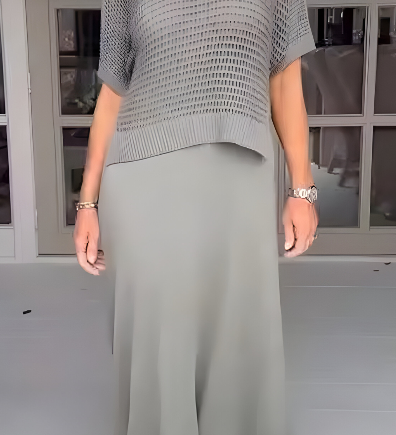 Norma – Letní šaty s elegantním pleteným topem a vzdušnou sukní