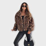 Eleonora - Kabát v leopardím printu