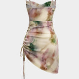 Božena – Bezrukávové mini šaty v tie-dye vzoru