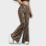 Beáta – Leopardí bootcut kalhoty
