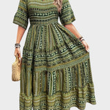 Huelva – Etnické maxi šaty v boho stylu