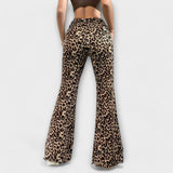 Beáta – Leopardí bootcut kalhoty