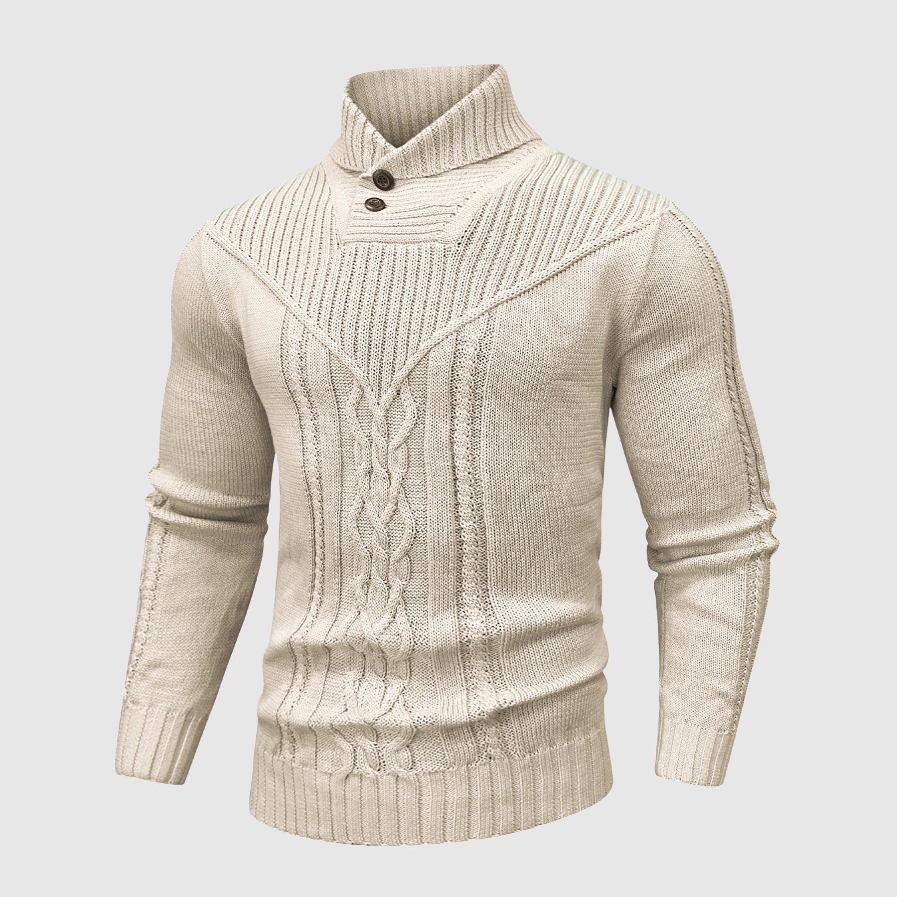 Alexandr – Světlý svetr s vysokým límcem