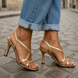 Elisabetta | Sandali Dorati Fascino Estivo
