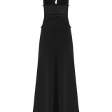 Noirea – Maxi šaty s krajkovým V-výstřihem pro eleganci