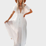 Audra - Boho kimono šaty s výstřihem do V