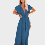 Audra - Boho kimono šaty s výstřihem do V