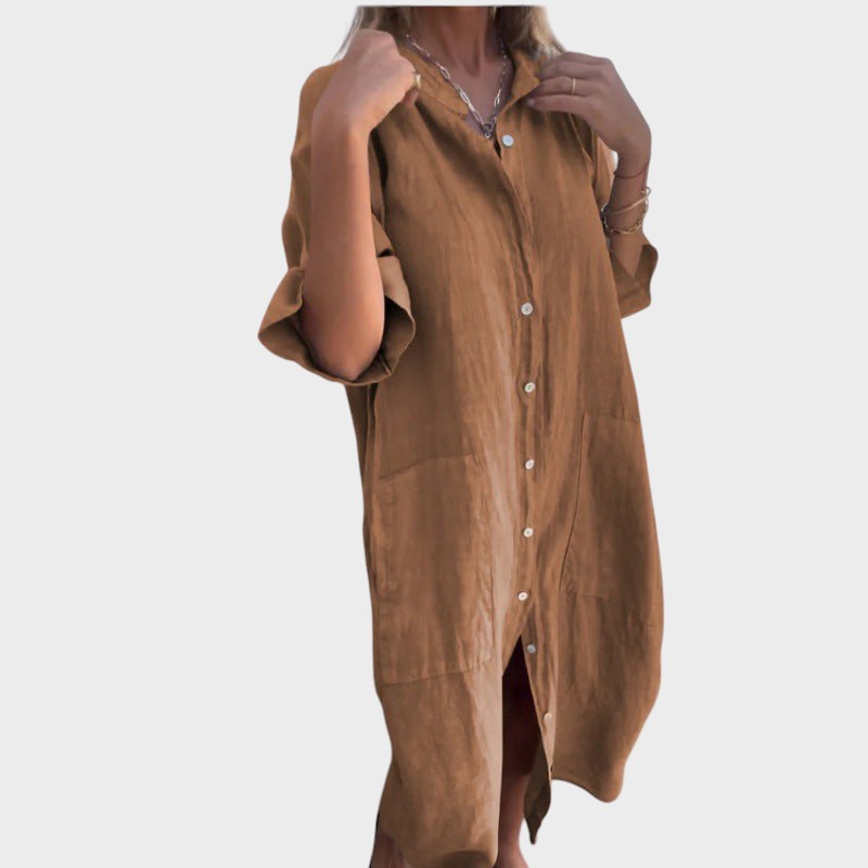 Karla – Boho košilové šaty