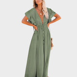 Audra - Boho kimono šaty s výstřihem do V