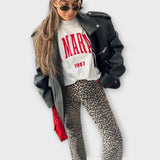 Karina – Vintage džíny s leopardím potiskem