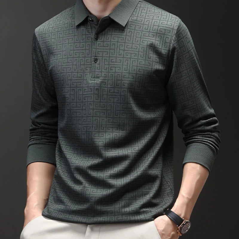 Artur – Elegantní pánské polo s dlouhým rukávem