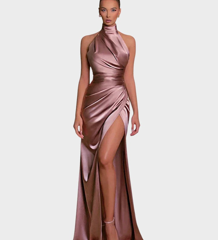 Lívia - Elegantní šaty s postranními rozparky