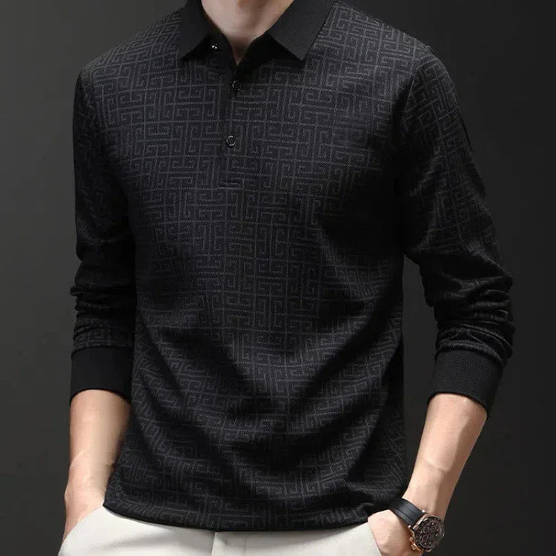 Artur – Elegantní pánské polo s dlouhým rukávem