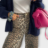 Karina – Vintage džíny s leopardím potiskem