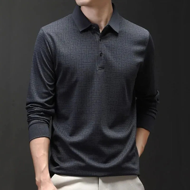 Artur – Elegantní pánské polo s dlouhým rukávem