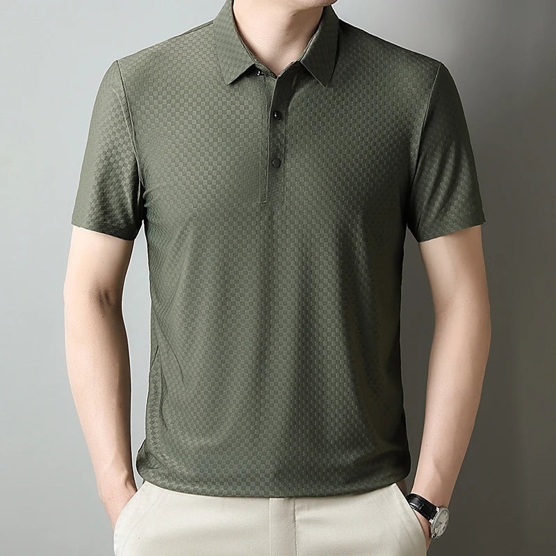 Josef – Hedvábné letní polo pro casual eleganci