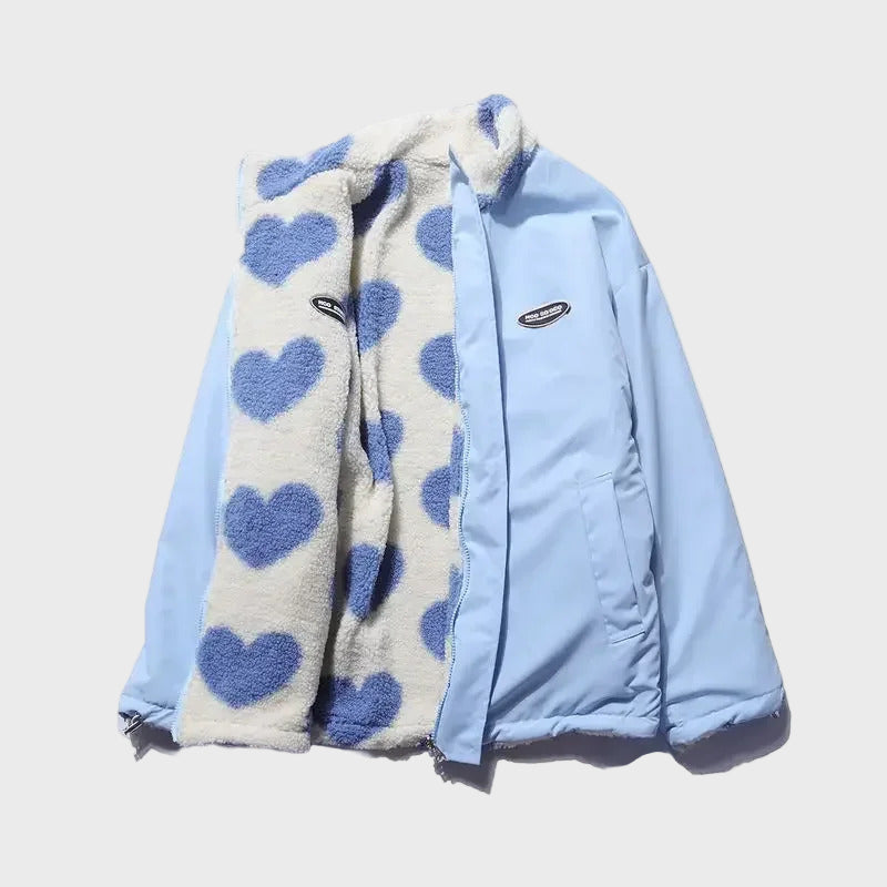 Vlasta - Reversibilní kabát se srdíčky