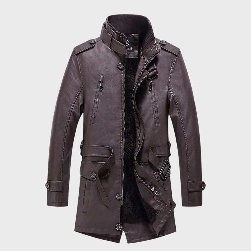 Ferdinand - Dlouhý kožený kabát