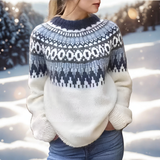 Eliška – Teplý svetr s vícebarevným designem pro styl
