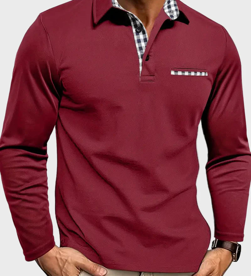 Dan - Dlouhý rukáv polo tričko