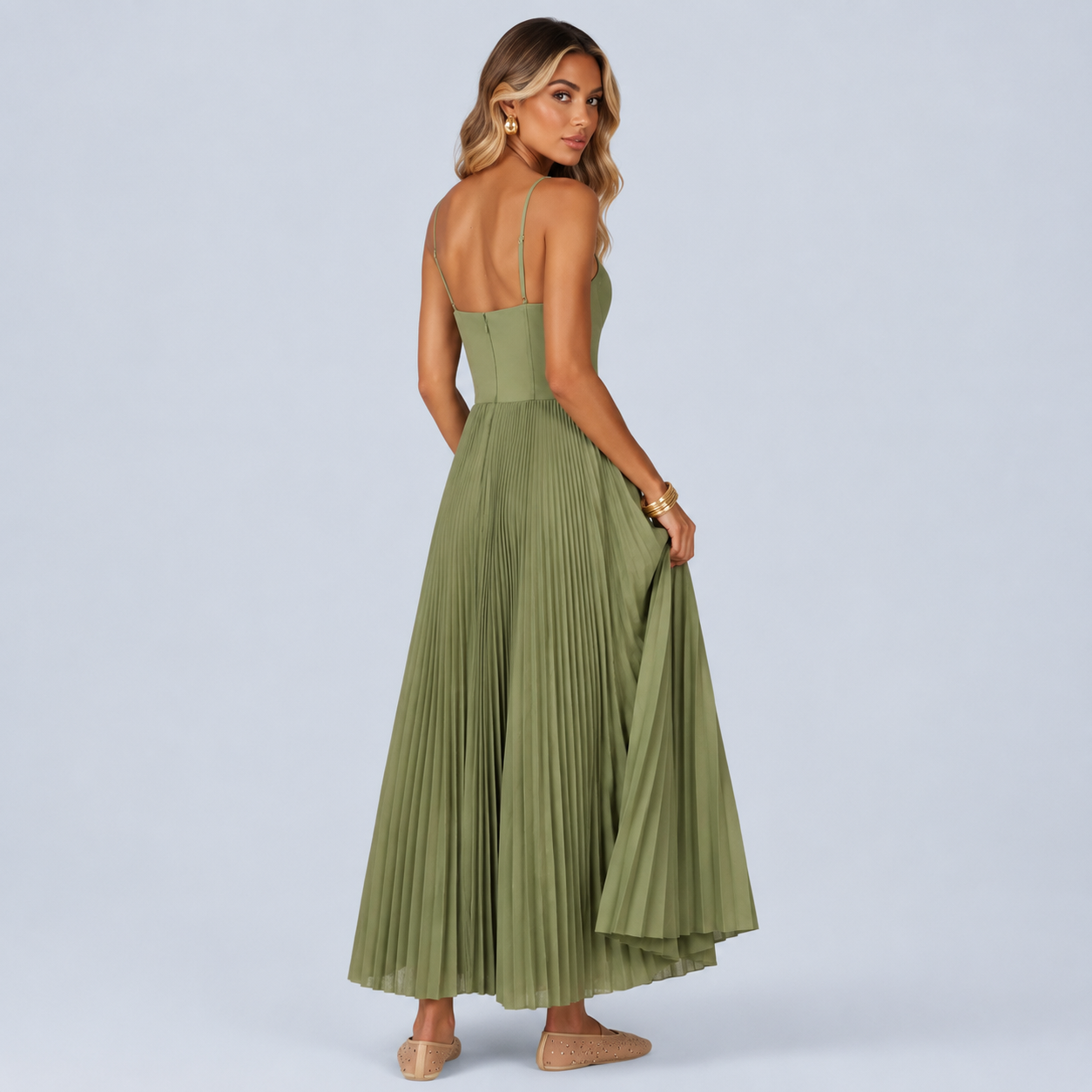 Marilyn - Midi Tylová Skládaná Sukně Šaty s Designem Bustier