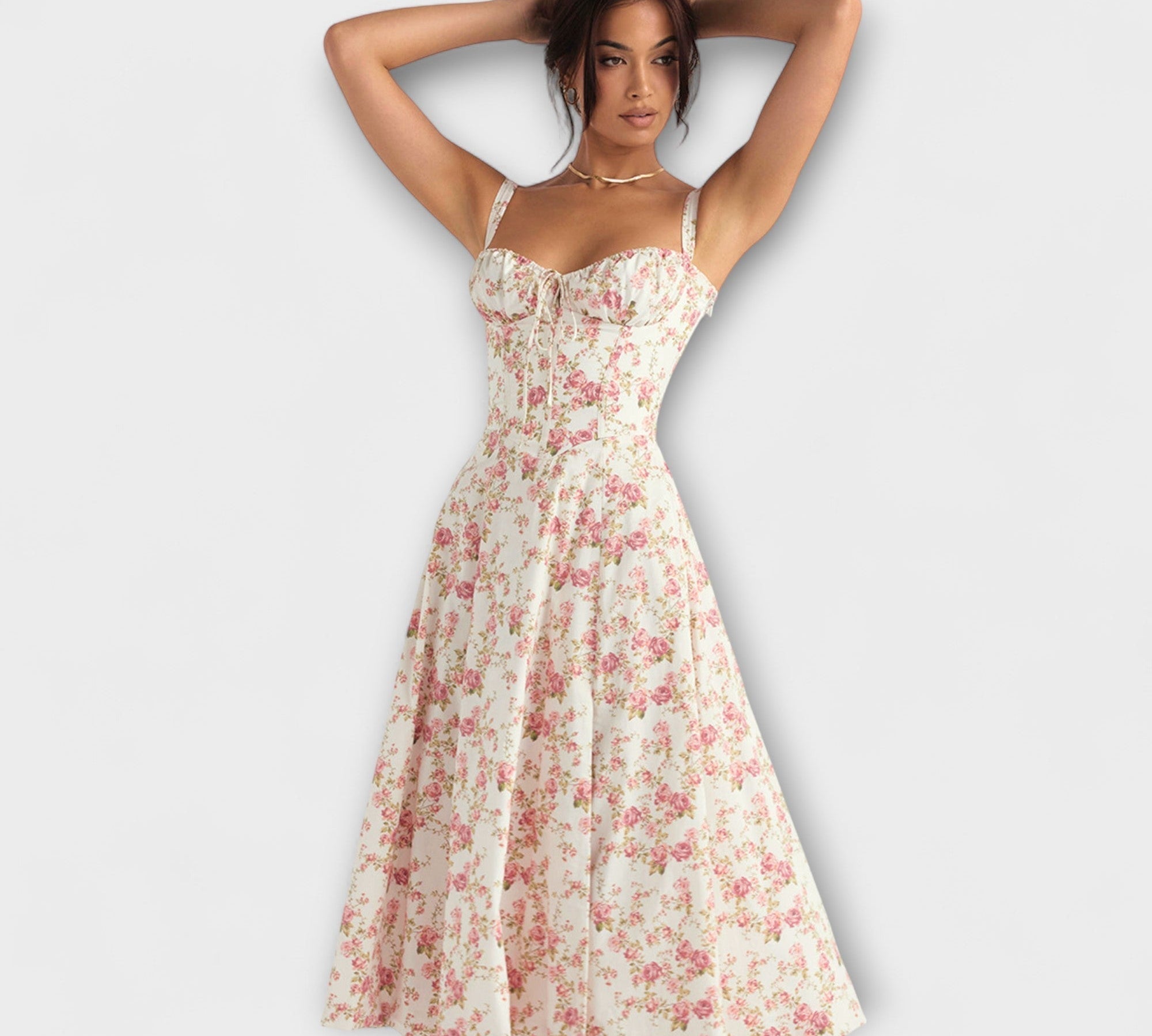Zipporas - Přizpůsobený dress s moderním jarním květinovým potiskem