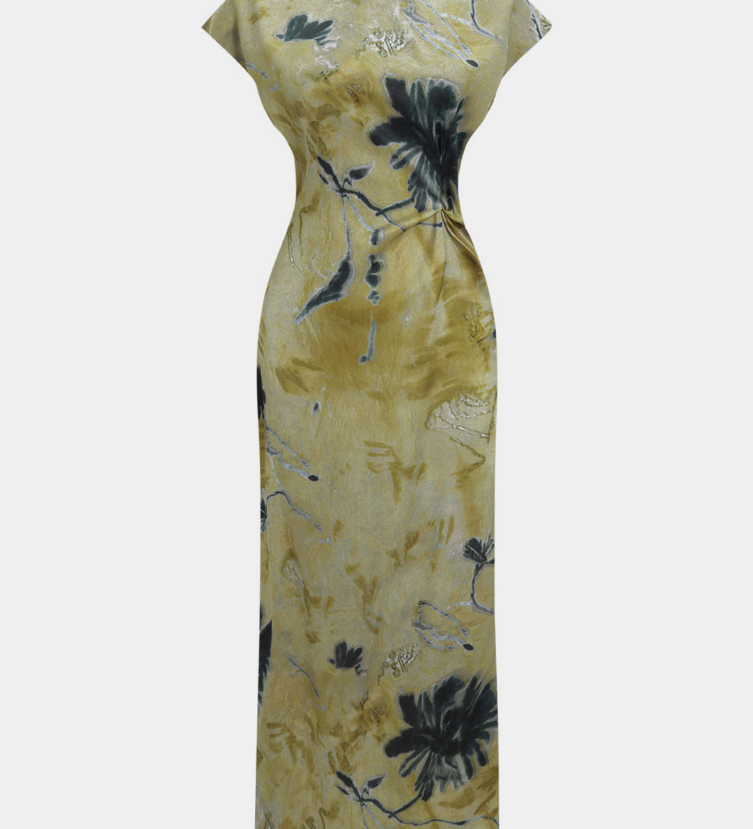Silvie – Trendy midi šaty v tie-dye stylu s detailním uzlem