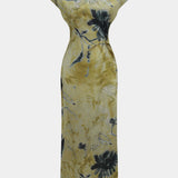 Silvie – Trendy midi šaty v tie-dye stylu s detailním uzlem