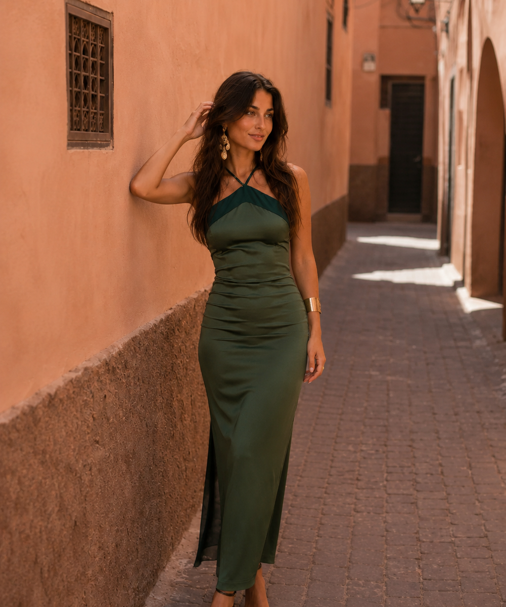Olivia | Elegantní Zelené Šaty