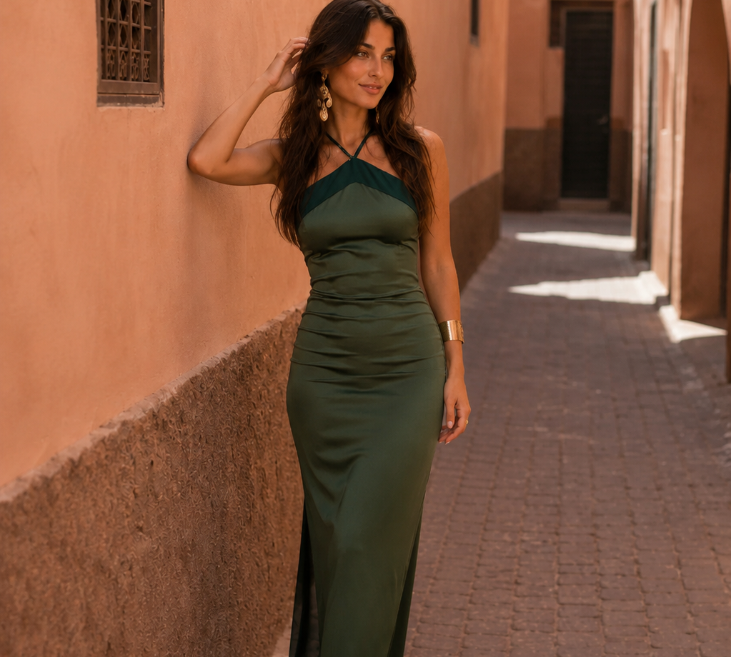 Olivia | Elegantní Zelené Šaty
