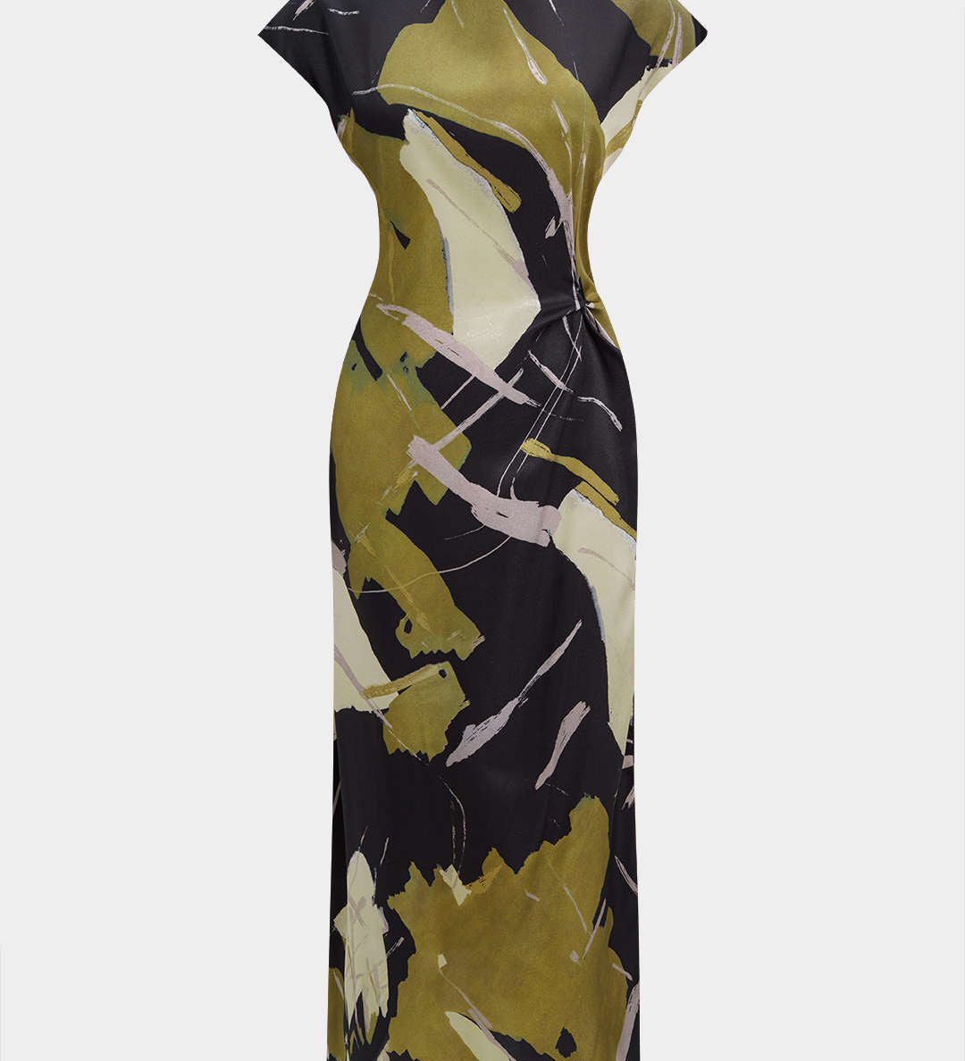 Silvie – Trendy midi šaty v tie-dye stylu s detailním uzlem