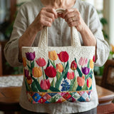 Bolso Acolchado - Jardín de Tulipanes