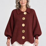Audrey™ | Pletený kardigan s límcem