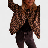 Růžena - Moderní kabát v leopardím vzoru
