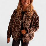Růžena - Moderní kabát v leopardím vzoru