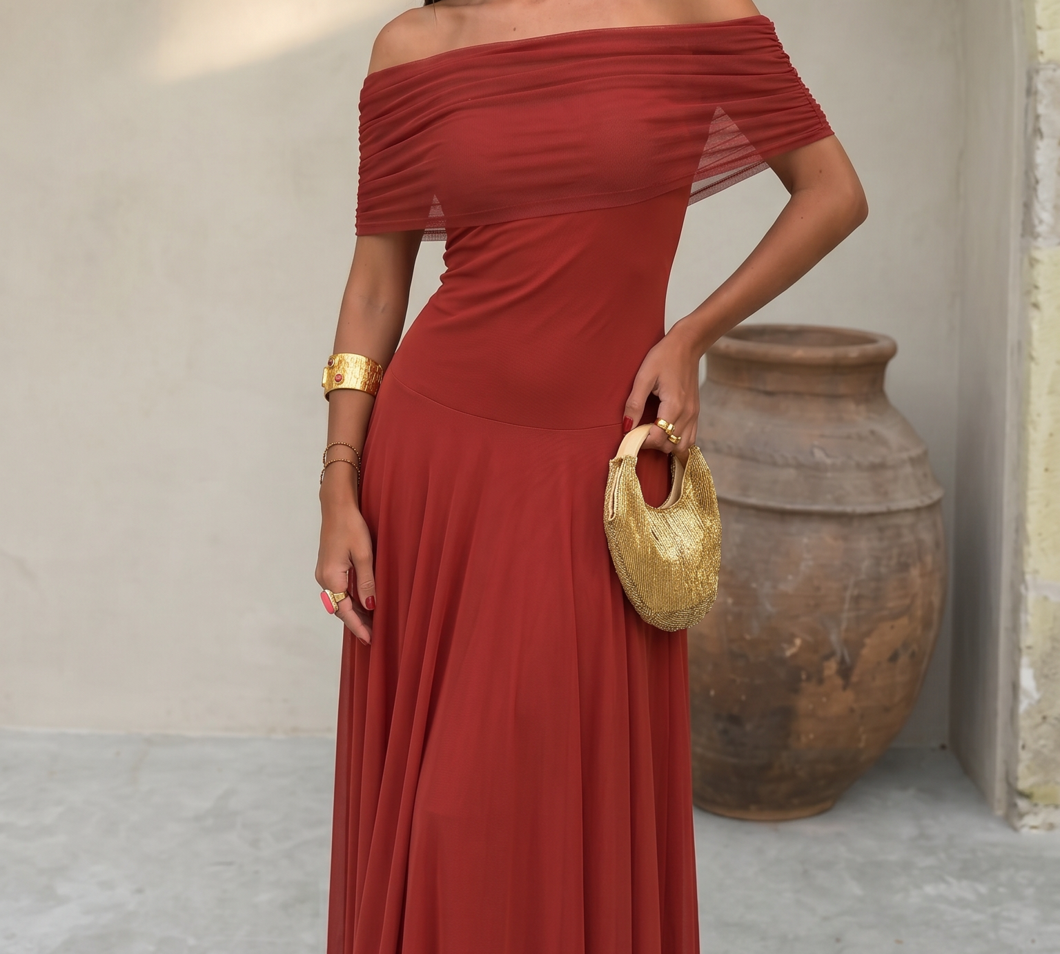 Vestido Toledo en rojo