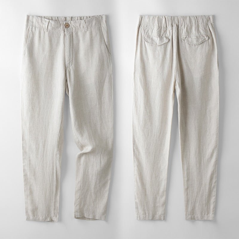 Alvar – Slim fit lněné kalhoty